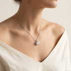 Moissanite Solitaire Pendant Necklace — detail view 10